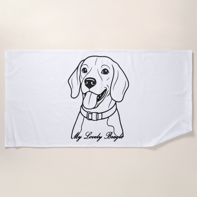 Toalla De Playa Lovely Beagle (Anverso)