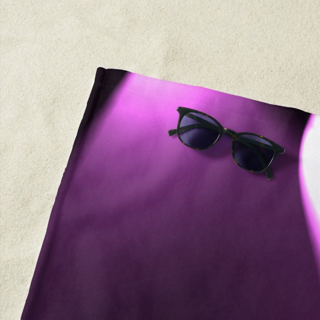 Toalla De Playa Luces de torsión púrpura (In situ)