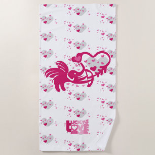 TOALLA DE PLAYA LUCKY LOVE ELEPHANT CUPID ELEPHANT BY MASANSER