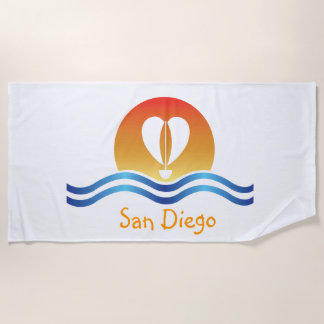 Toalla De Playa Luffers Sunset_Heart-Shaped Sail_San Diego