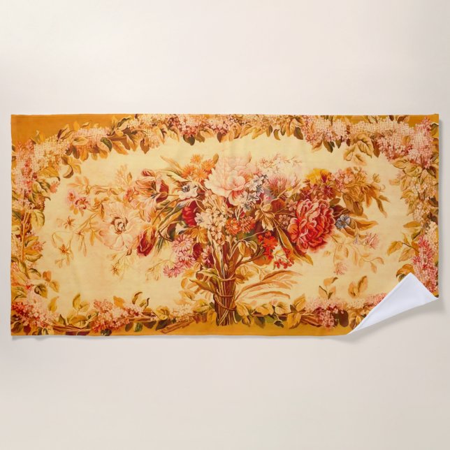 Toalla De Playa Luis XV Bouquet de Flores (Anverso)