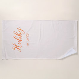 Toalla De Playa Luna de miel personalizada para la novia y el mari