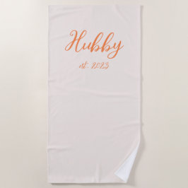 Toalla De Playa Luna de miel personalizada para la novia y el mari