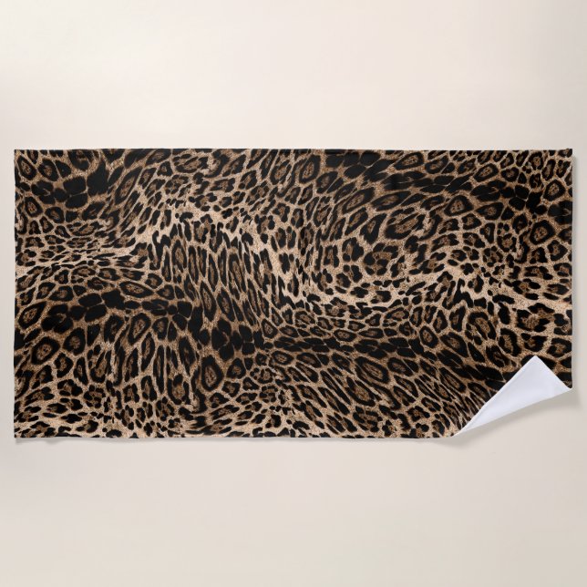 Toalla De Playa Luxury Animal Print beach Towel (Anverso)