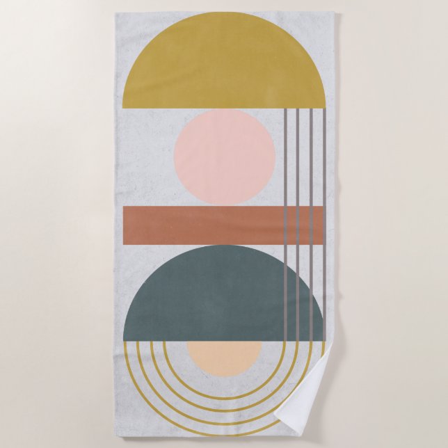 Toalla De Playa Luz diurna geométrica III (Anverso)
