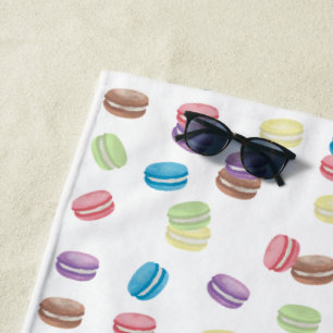 Toalla De Playa Macarones franceses de color pastel