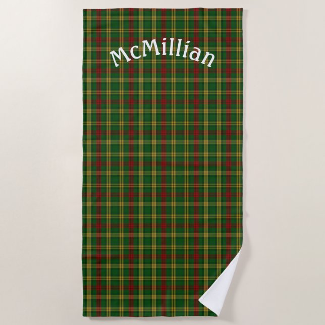 Toalla De Playa MacMillian Tartan Plaid Beach Towel (Anverso)