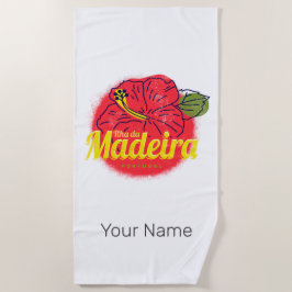 Toalla De Playa Madeira Hibiscus Flower Island Portugal Souvenir
