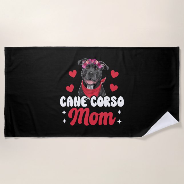 Toalla De Playa Madre de Cane Corso (Anverso)