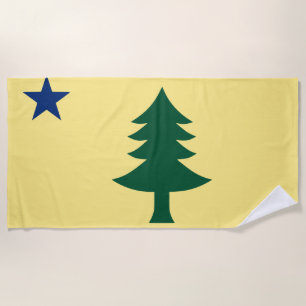 Toalla De Playa Maine 1901 Bandera Estatal