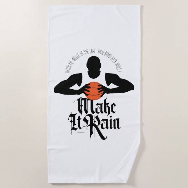 Toalla De Playa Make It Rain (Basketball) (Anverso)