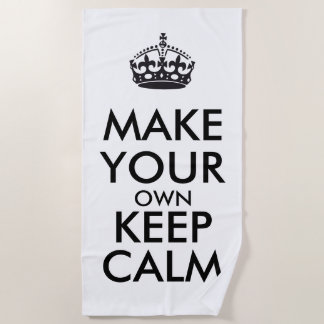 Toalla De Playa Make your own keep calm - black poster