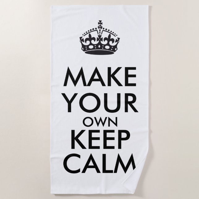 Toalla De Playa Make your own keep calm - black poster (Anverso)