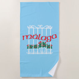 Toalla De Playa Malaga, window with flowers