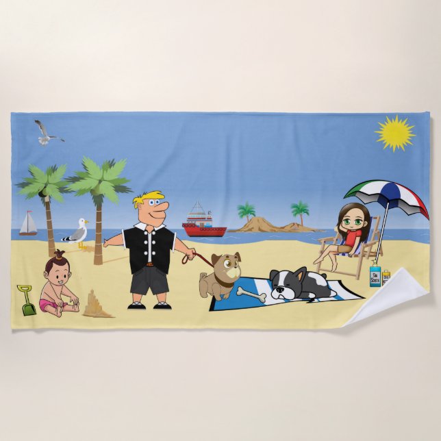 Toalla De Playa Maldita sea Beachy (Anverso)
