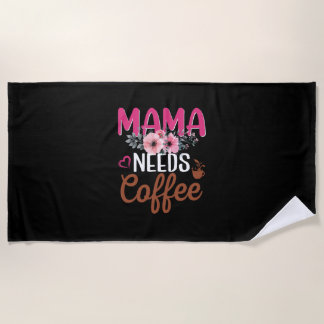 Toalla De Playa Mamá arte mamá necesita café