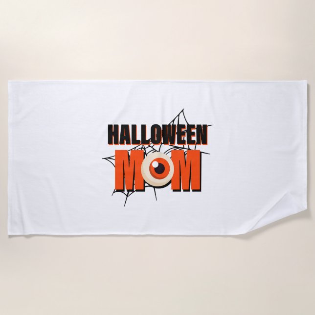 Toalla De Playa Mamá de Halloween - Disfraz de Halloween (Anverso)