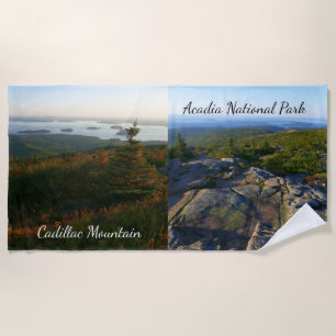 Toalla De Playa Mañana en la cima de Cadillac Mountain en Acadia