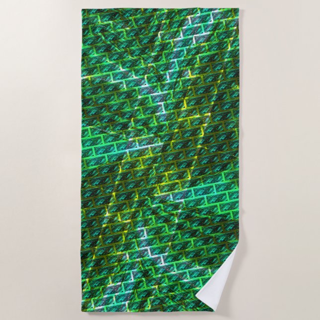 Toalla De Playa ¿Mancha verde, arañada, cuadrícula o ladrillo dife (Anverso)