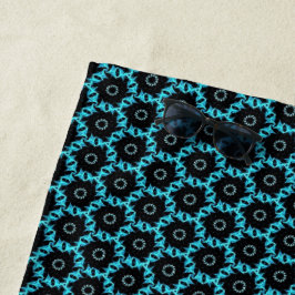 Toalla De Playa Mandala azul eléctrica