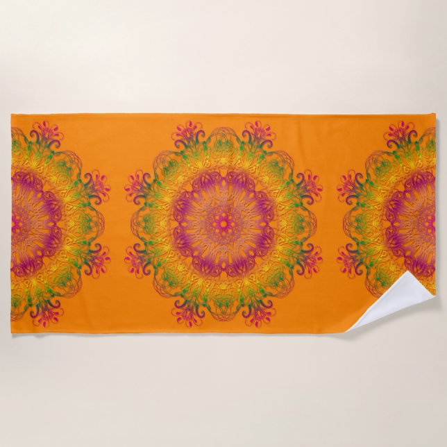 Toalla De Playa Mandala. étnico (Anverso)