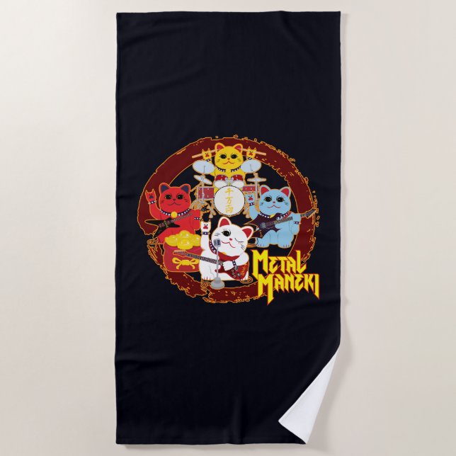 Toalla De Playa Maneki metalizado (Anverso)