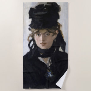 Toalla De Playa Manet - Berthe Morisot con un ramo de violetas