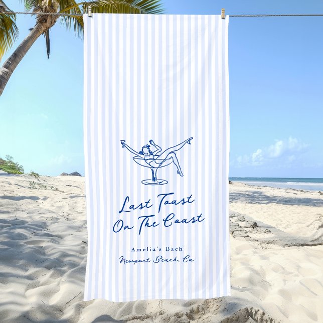 Toalla De Playa Mano caprichoso dibujó la última tostada azul en l (Subido por el creador)