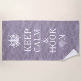 Toalla De Playa Mantener Tranquilo Hook En Las Obras De Crochet Os