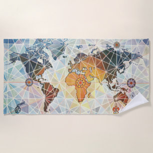 Toalla De Playa Mapa de Air Afrique del mundo