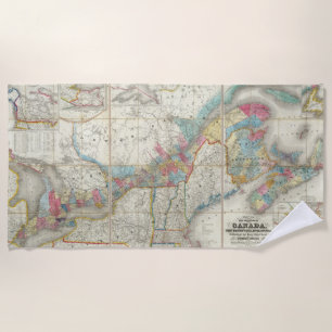 Toalla De Playa Mapa de las provincias de Canadá