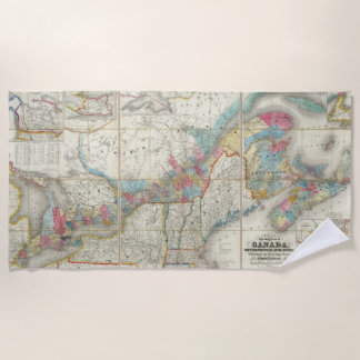 Toalla De Playa Mapa de las provincias de Canadá
