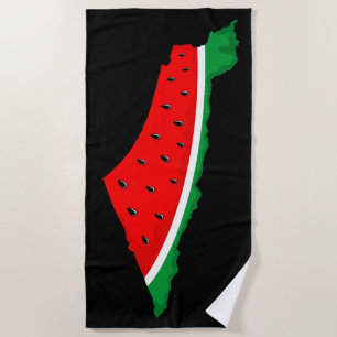Toalla De Playa Mapa de Palestina sandía símbolo de la libertad