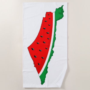 Toalla De Playa Mapa de Palestina sandía símbolo de la libertad