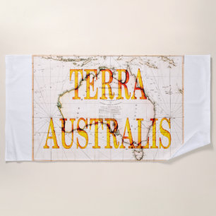 Toalla De Playa Mapa de Terra Australis 1814