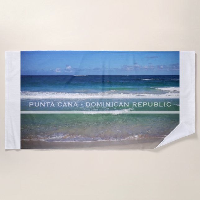 Toalla De Playa Mar de Punta Cana, República Dominicana (Anverso)