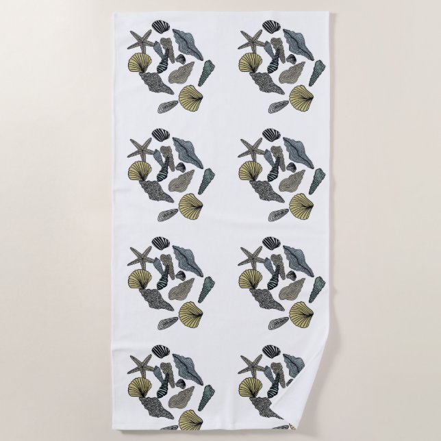 Toalla De Playa Maravillas tropicales en una playa (Anverso)