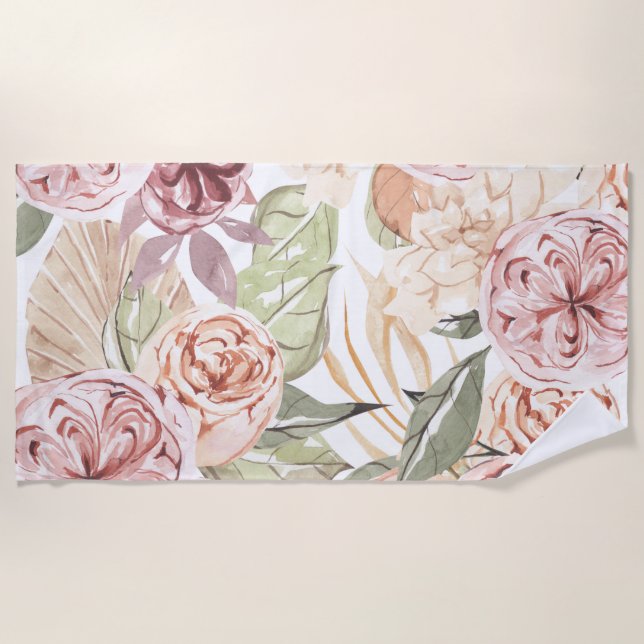 Toalla De Playa Marco floral (Anverso)