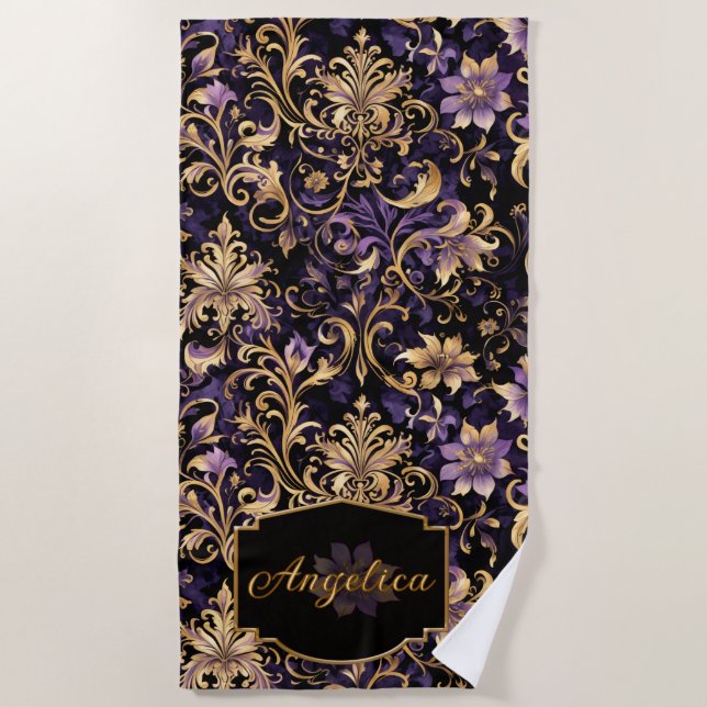 Toalla De Playa Mardi Gras Personalizado  (Anverso)