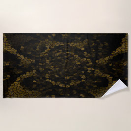 Toalla De Playa Mariposa de vidrio manchado de oliva