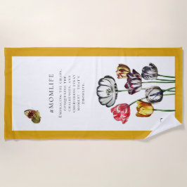 Toalla De Playa Mariposa floral de Mamá Vida