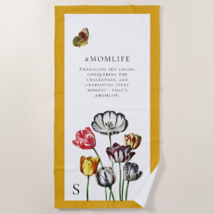 Toalla De Playa Mariposa floral de Mamá Vida