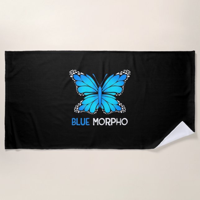 Toalla De Playa Mariposa morfa azul (Anverso)