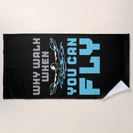 Toalla De Playa Mariposa Nadadora Por Qué Caminar Cuando Puedes Vo