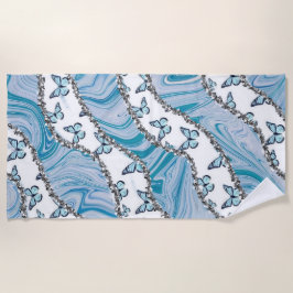 Toalla De Playa Mariposa purpurina