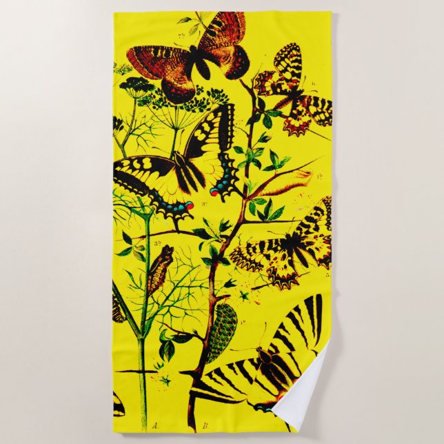 Toalla De Playa Mariposas de Francia (Anverso)