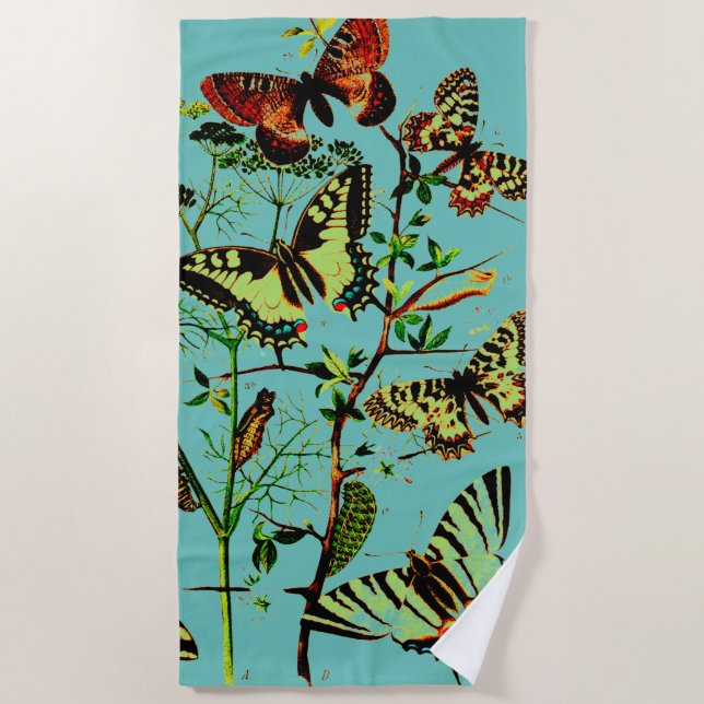 Toalla De Playa Mariposas de Francia (Anverso)