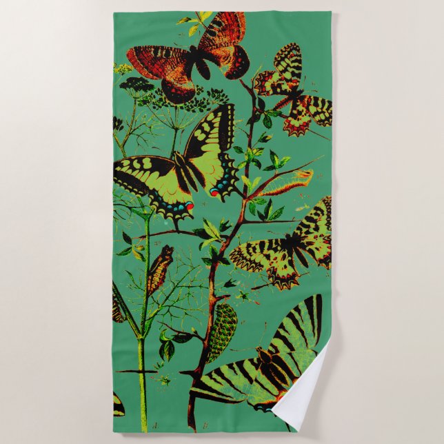 Toalla De Playa Mariposas de Francia (Anverso)