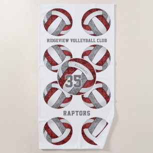 Toalla De Playa maroon gris equipo colores regalos giratorios vole