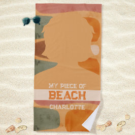 Toalla De Playa Marrón claro mi pieza geométrica de playa